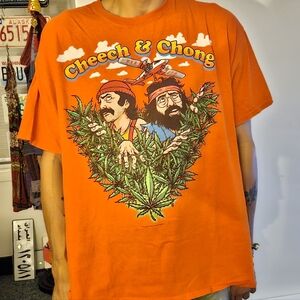 Cheech & Chong Orange Graphic Tee Medium